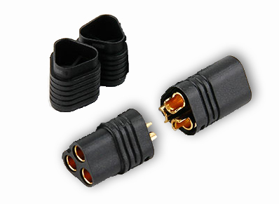 MT60 Black 3 Pole Motor / ESC Connector Set (Male - Female) Amass [015000191-0]